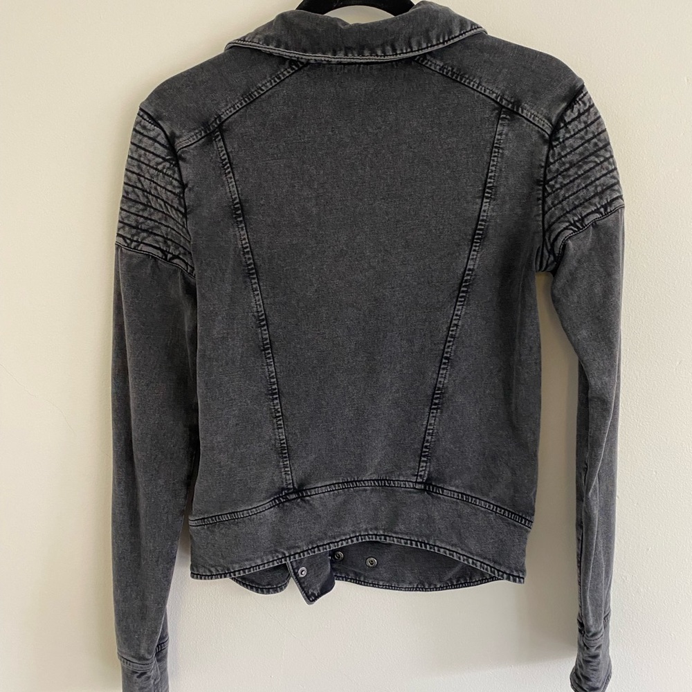 BP zip up moto jacket in sweatshirt material. - Picture 2 of 4
